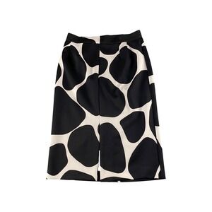 Worthington Women's Skirt Black and White Abstract Print Knee Length Size 10